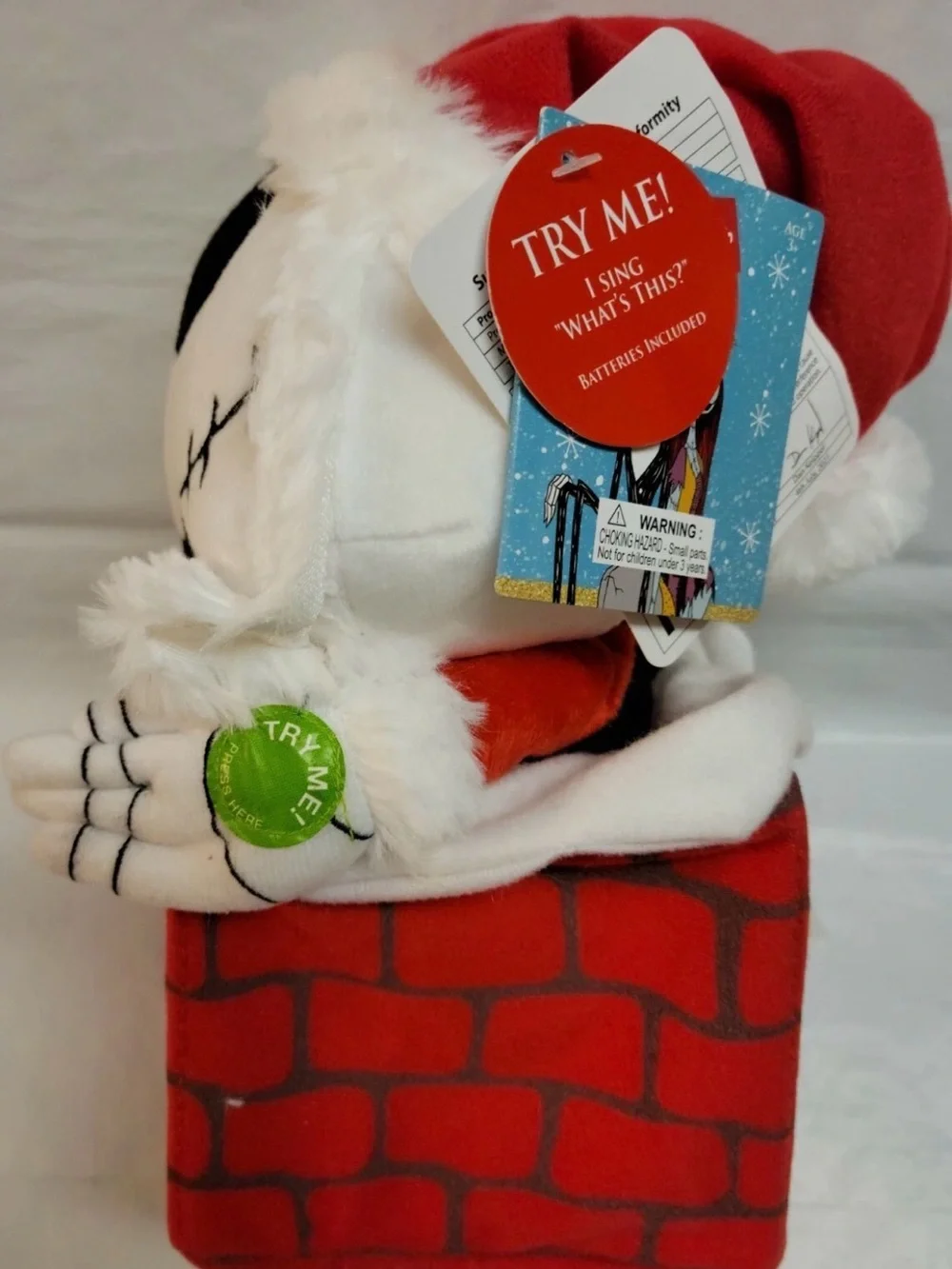 Nightmare Before Christmas Animated Santa Jack Plush Chimney Walgreens Exclusive